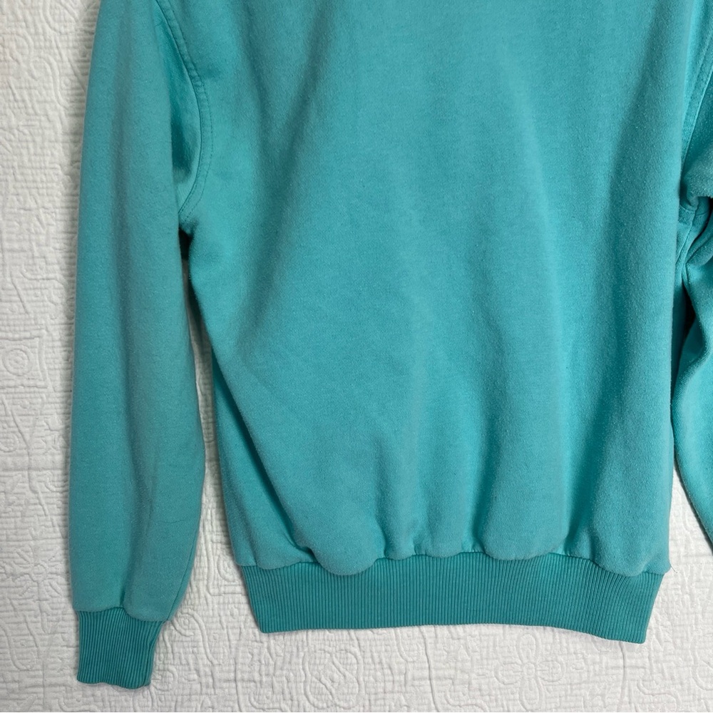 Vintage 86 Patagonia Womens 9 10 Sweatshirt Henley Snap Crew Pullover Blue Top - Picture 15 of 16